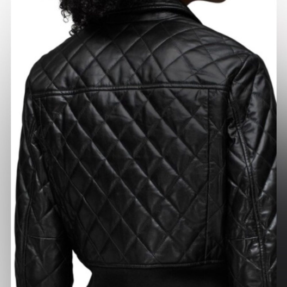 AllSaints Quinn Lamb Leather Bomber Jacket
UK 10 Never worn